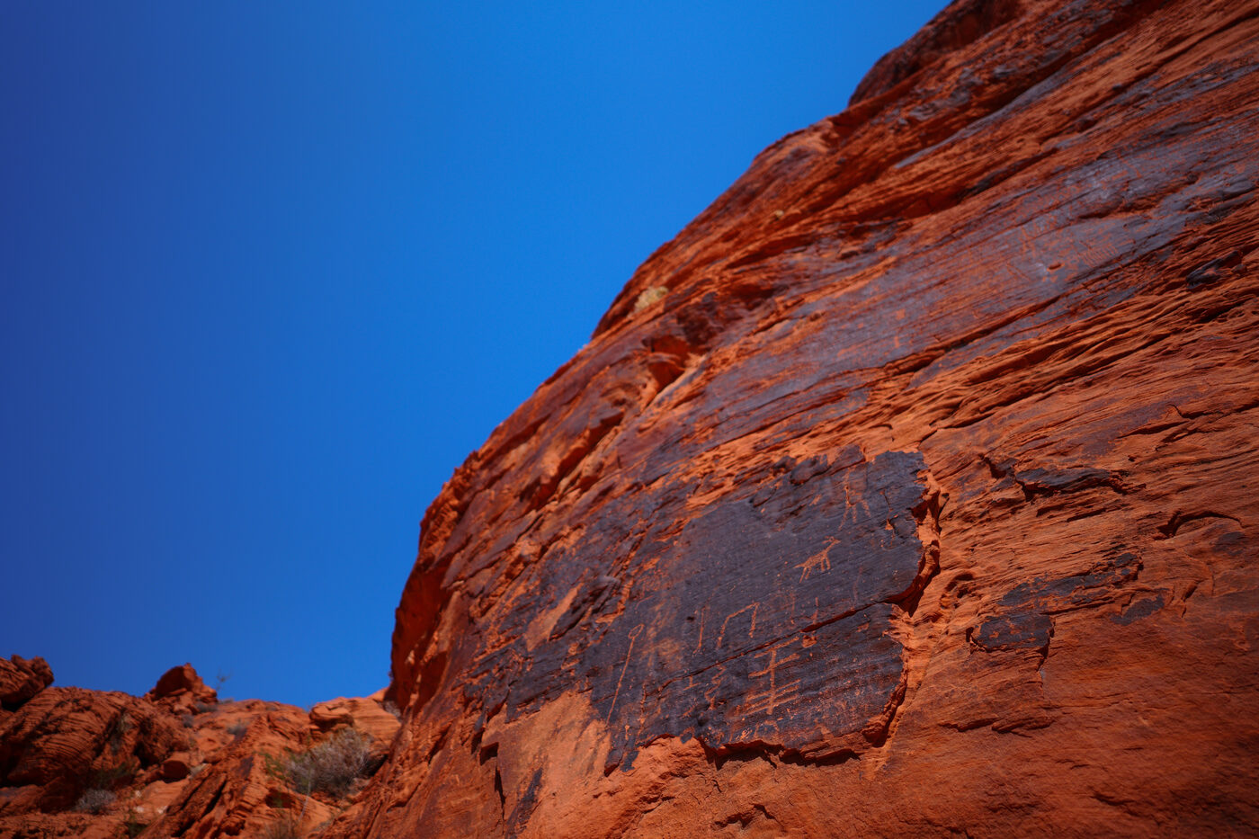 Valley of Fire, petroglyphs on sandstone